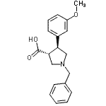 CAS 登录号:939757-61-6, (3R,4S)-1-苄基-4-(3-甲氧基苯基)-3-吡咯烷羧酸