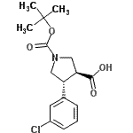 CAS 登录号：939757-91-2， (3S,4R)-4-(3-氯苯基)-1-{[(2-甲基-2-丙基)氧基]羰基}-3-吡咯烷羧酸