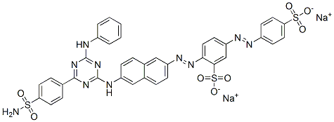 CAS#: 93982-55-9, Disodium 2-[[6-[[6-Anilino-4-[4-Sulphamoylphenyl]-1,3,5-Triazin-2-Yl]Amino]-2-Naphthyl]Azo]-5-[(4-Sulphonatophenyl)Azo]Benzenesulphonate