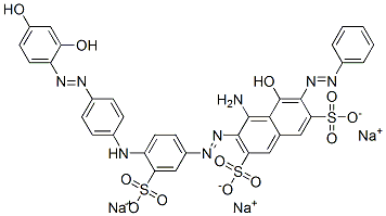 CAS#: 93982-64-0, Trisodium 4-Amino-3-[[4-[[4-[(2,4-Dihydroxyphenyl)Azo]Phenyl]Amino]-3-Sulphonatophenyl]Azo]-5-Hydroxy-6-(Phenylazo)Naphthalene-2,7-Disulphonate
