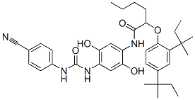 CAS#: 94006-34-5, 2-[2,4-Bis(1,1-Dimethylpropyl)Phenoxy]-N-[4-[[[(4-Cyanophenyl)Amino]Carbonyl]Amino]-2,5-Dihydroxyphenyl]Hexanamide