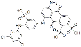 CAS#: 94087-01-1, 5-Amino-8-[[4-[(4,6-Dichloro-1,3,5-Triazin-2-Yl)Amino]-3-Sulphophenyl]Amino]-9,10-Dihydro-9,10-Dioxoanthracenedisulphonic Acid
