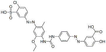 CAS#: 94088-50-3, 5-[[4-[[[[4-[(4-Chloro-3-Sulphophenyl)Azo]-2-Ethoxy-5-Methylphenyl]Amino]Carbonyl]Amino]Phenyl]Azo]Salicylic Acid