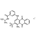 CAS 登录号：94107-94-5， 钠1-氨基-4-{[3-(异丙基氨基甲酰)苯基]氨基}-9,10-二氧代-9,10-二氢-2-蒽磺酸酯