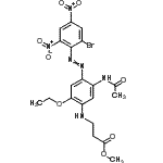 CAS 登录号：94108-94-8， 甲基N-{5-乙酰氨基-4-[(2-溴-4,6-二硝基苯基)偶氮]-2-乙氧基苯基}-beta-丙氨酸酯