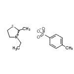 CAS 登录号：94109-72-5， 3-乙基-2-甲基-4,5-二氢-1,3-噻唑-3-鎓4-甲基苯磺酸酯