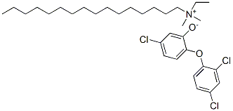 CAS#: 94158-09-5, Ethylhexadecyldimethylammonium 5-Chloro-2-(2,4-Dichlorophenoxy)Phenolate