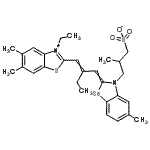 CAS#: 94158-30-2, 3-[2-{2-[(3-Ethyl-5,6-dimethyl-1,3-benzothiazol-3-ium-2-yl)methylene]butylidene}-5-methyl-1,3-benzoselenazol-3(2H)-yl]-2-methyl-1-propanesulfonate