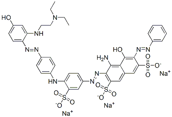 CAS#: 94159-50-9, Trisodium 4-Amino-3-[[4-[[4-[[2-[[2-(Diethylamino)Ethyl]Amino]-4-Hydroxyphenyl]Azo]Phenyl]Amino]-3-Sulphonatophenyl]Azo]-5-Hydroxy-6-(Phenylazo)Naphthalene-2,7-Disulphonate