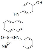 CAS 登录号：94159-57-6， 5-[(4-羟基苯基)氨基]-8-(苯基氨基)萘-1-磺酸钠