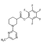 CAS#: 941716-83-2, Pentafluorophenyl 1-(6-methyl-2-pyrazinyl)-3-piperidinecarboxylate