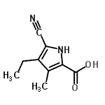 CAS#: 942-74-5, 5-Cyano-4-ethyl-3-methyl-1H-pyrrole-2-carboxylic acid