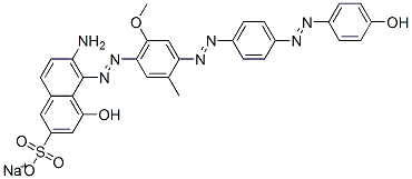 CAS#: 94200-90-5, Sodium 6-Amino-4-Hydroxy-5-[[4-[[4-[(4-Hydroxyphenyl)Azo]Phenyl]Azo]-6-Methoxy-M-Tolyl]Azo]Naphthalene-2-Sulphonate