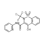 CAS#: 942047-64-5, 4-Hydroxy-2-(<sup>2</sup>H<sub>3</sub>)methyl-N-(2-pyridinyl)-2H-1,2-benzothiazine-3-carboxamide 1,1-dioxide