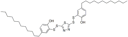 CAS 登录号：94386-59-1， 2,2'-[1,3,4-噻二唑-2,5-二基双(二硫代)]双[4-十二烷基苯酚]