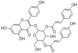CAS 登录号：94535-60-1， 山柰酚-2,4-二香豆酰-3-O-葡糖苷