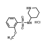 CAS#: 947532-58-3, 2-Methoxy-N-(3-piperidinyl)benzenesulfonamide hydrochloride (1:1)