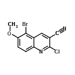 CAS#: 948294-04-0, 5-Bromo-2-chloro-6-methoxy-3-quinolinecarbonitrile