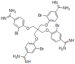 CAS#: 94883-66-6, 4,4'-(2,2-Bis((4-(Aminoiminomethyl)-2-Bromophenoxy)Methyl)-1,3-Propanediyl)Bis(Oxy))Bis(3-Bromobenzenecarboximidamide)