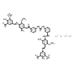 CAS 登录号：95008-89-2， 四钠5-[4-[[3-[[3-[[4-(3-羧基-4-羟基-5-磺酸-苯基)偶氮-5-甲氧基-2-甲基-苯基]氨基甲酰]苯基]氨基甲酰氨基]苯甲酰基]氨基]-2-甲氧基-5-甲基-苯基]偶氮-2-羟基-3-磺酸-苯甲酸酯