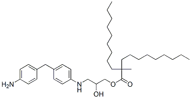 CAS#: 95046-24-5, 3-[[4-[(4-Aminophenyl)Methyl]Phenyl]Amino]-2-Hydroxypropyl 2-Methyl-2-Nonylundecanoate