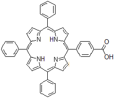 CAS 登录号:95051-10-8, 4-(10,15,20-三苯基-5-卟啉基)苯甲酸