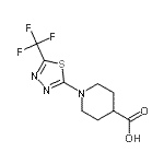 CAS#: 950603-35-7, 1-[5-(Trifluoromethyl)-1,3,4-thiadiazol-2-yl]-4-piperidinecarboxylic acid