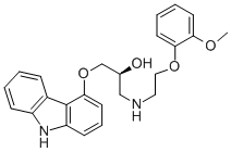 CAS 登录号：95094-00-1， (2S)-1-(9H-咔唑-4-基氧基)-3-[[2-(2-甲氧基苯氧基)乙基]氨基]-2-丙醇