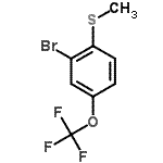 CAS 登录号：951884-71-2， 2-溴-1-(甲硫基)-4-(三氟甲氧基)苯