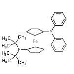 CAS#: 95408-38-1, 1-[bis(1,1-dimethylethyl)phosphino]-1,2,3,4,5-Cyclopentanepentayl compd. with 1-(diphenylphosphino)-1,2,3,4,5-cyclopentanepentayl iron salt (1:1:1)