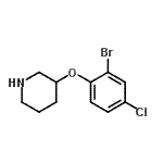 CAS#: 954225-61-7, 3-(2-Bromo-4-chlorophenoxy)piperidine