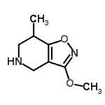 CAS#: 95578-98-6, 3-Methoxy-7-methyl-4,5,6,7-tetrahydro[1,2]oxazolo[4,5-c]pyridine