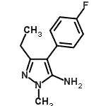 CAS 登录号：956268-27-2， 3-乙基-4-(4-氟苯基)-1-甲基-1H-吡唑-5-胺