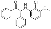 CAS 登录号：95743-17-2， 2-(2-氯间甲氧苯胺基)-2-苯基-苯乙酮