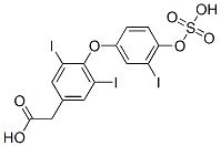 CAS 登录号：95786-11-1， 3,3',5-三碘甲腺乙酸硫酸盐