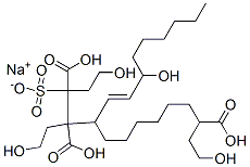 CAS 登录号：95873-49-7， 1,2,10-三(2-羟基乙基) 3-(3-羟基壬-1-烯基)-1-磺酸基癸烷-1,2,10-三羧酸酯钠盐