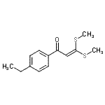CAS 登录号：96185-17-0， 1-(4-乙基苯基)-3,3-二(甲硫基)-2-丙烯-1-酮