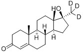 CAS 登录号：96425-03-5， (17beta)-17-羟基-17-(甲基-D3)-雄甾-4-烯-3-酮