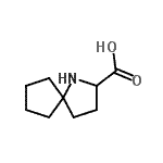 CAS#: 96798-47-9, 1-Azaspiro[4.4]nonane-2-carboxylic acid
