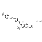 CAS#: 96846-68-3, diammonium 7-acetamido-4-hydroxy-3-[4-(4-sulfonatophenyl)azophenyl]azo-naphthalene-2-sulfonate