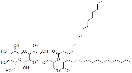 CAS#: 97276-49-8, 1(3)-Dipalmitoyl-3(1)-(Glucopyranosyl-(1-4)-Glucopyranosyl)-Glycerol