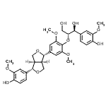 CAS 登录号：97399-82-1， (1S,2R)-1-(4-羟基-3-甲氧基苯基)-2-{4-[(1S,3aR,4S,6aR)-4-(4-羟基-3-甲氧基苯基)四氢-1H,3H-呋喃并[3,4-c]呋喃-1-基]-2,6-二甲氧基苯氧基}-1,3-丙烷二醇