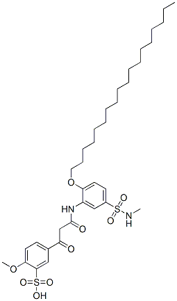 CAS#: 97552-65-3, 2-Methoxy-5-[3-[[5-[(Methylamino)Sulphonyl]-2-(Octadecyloxy)Phenyl]Amino]-1,3-Dioxopropyl]Benzenesulphonic Acid