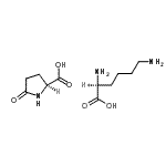 CAS 登录号：97635-56-8， (2S)-2,6-二氨基己酸;(2S)-5-氧代吡咯烷-2-羧酸
