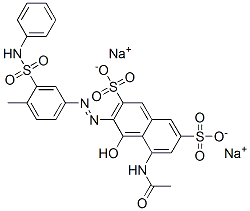 CAS 登录号：97645-25-5， 5-(乙酰氨基)-4-羟基-3-((4-甲基-3-((苯基氨基)磺酰基)苯基)偶氮)萘-2,7-二磺酸二钠