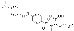 CAS#: 97684-99-6, N-[(4-{(E)-[4-(Dimethylamino)phenyl]diazenyl}phenyl)sulfonyl]-L-methionine