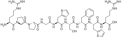 CAS 登录号：97825-07-5， 5-(3-(2-噻吩基)-L-丙氨酸)-7-D-苯丙氨酸-8-(3-(2-噻吩基)-L-丙氨酸)血管舒缓激肽
