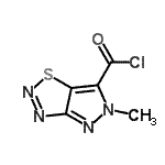 CAS#: 98206-21-4, 5-Methyl-5H-pyrazolo[3,4-d][1,2,3]thiadiazole-6-carbonyl chloride