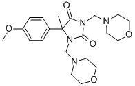 CAS 登录号：98402-10-9， 1,3-双(吗啉基甲基)-5-(P-甲氧基苯基)-5-甲基海因
