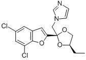 CAS 登录号:98519-09-6, 顺式-1-((2-(5,7-二氯-2-苯并呋喃基)-4-乙基-1,3-二氧戊环 -2-基)甲基)-1H-咪唑